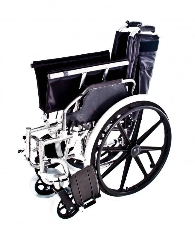 Faltrollstuhl aus Stahl | Extra breite XXL-Sitzfläche - Image 6