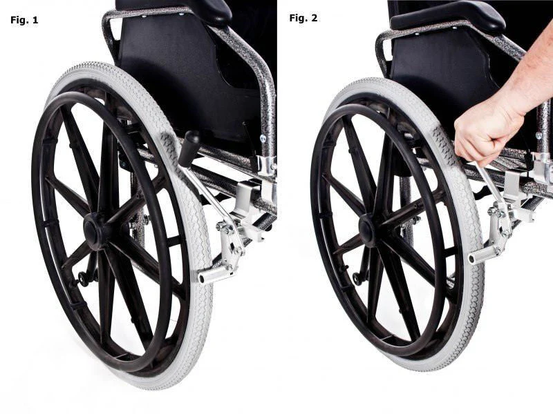 Faltrollstuhl aus Stahl | Extra breite XXL-Sitzfläche - Image 8