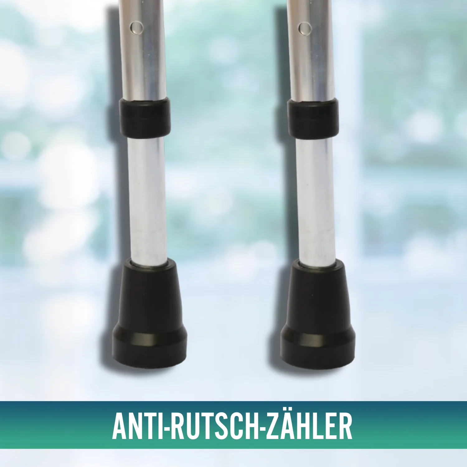 Pack 2 Höhenverstellbare orthopädische Gehhilfen | Duo Unterarmstützen - Image 6