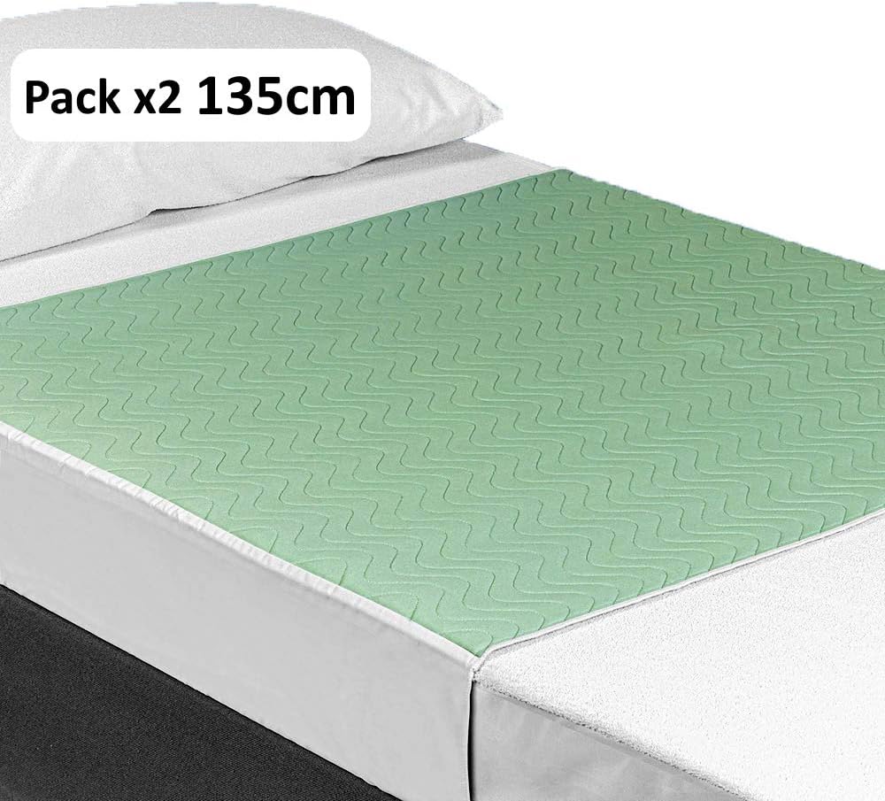PACK 2 Saugfähige, Waschbare, ökologische Bettunterlagen für Bett 135cm, 3,15 Liter/m² - Image 8