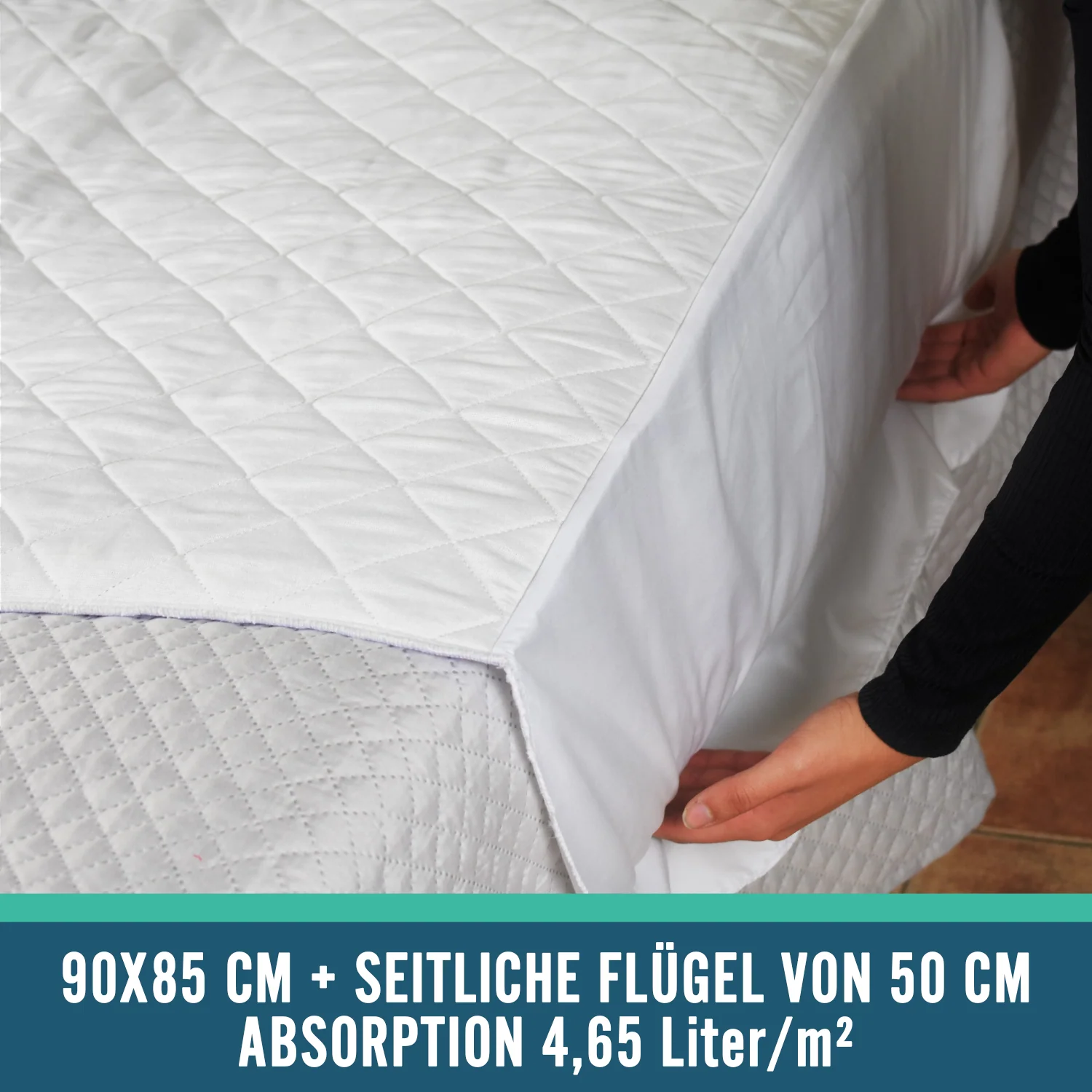 PACK 2 Waschbare, Saugfähige Bettunterlagen, 90cm breit, Plus 4,65 Liter/m2 - Image 6