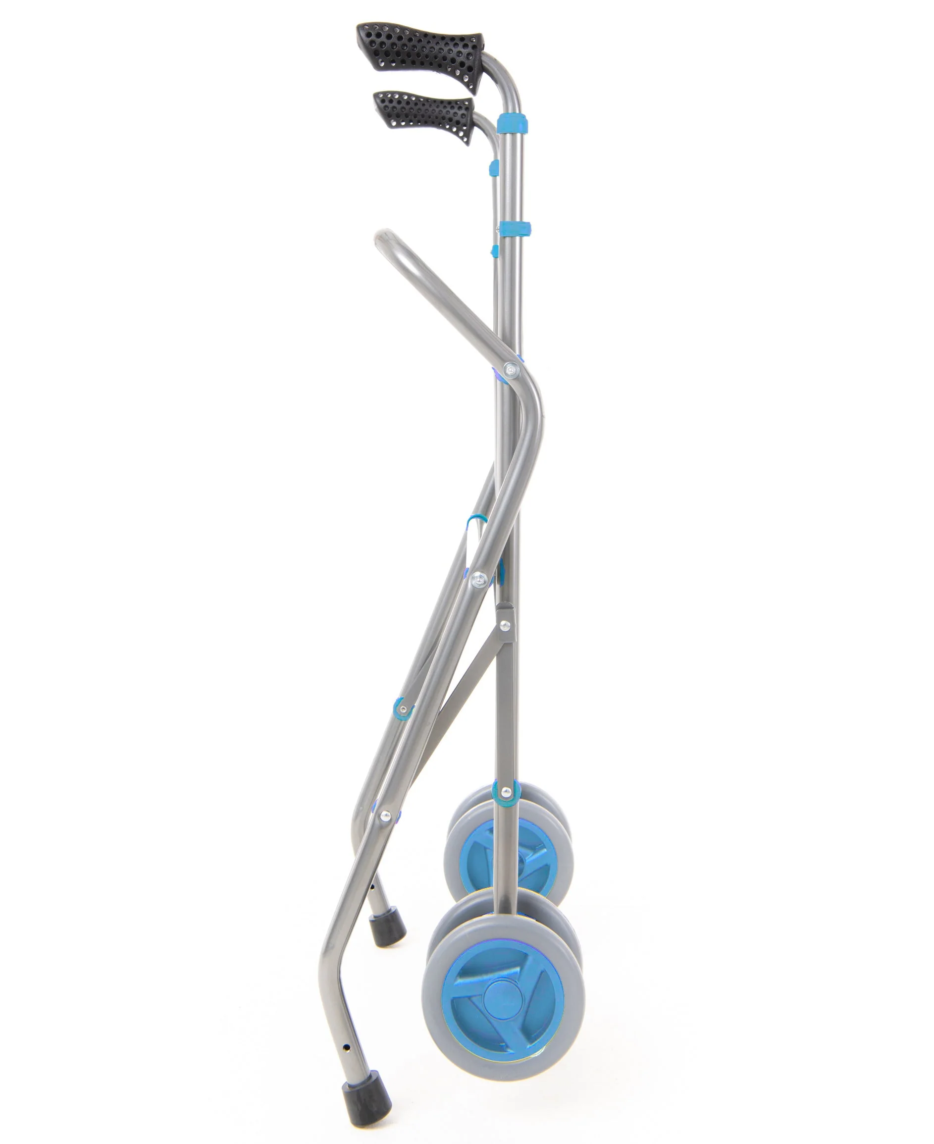 Rollator Aluminium Faltbar 4 Räder Blau - Image 3