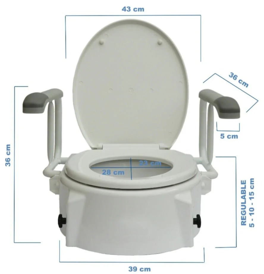 Toilettensitzerhöhung neigbar 6-10-15 cm Widerstand - Image 3