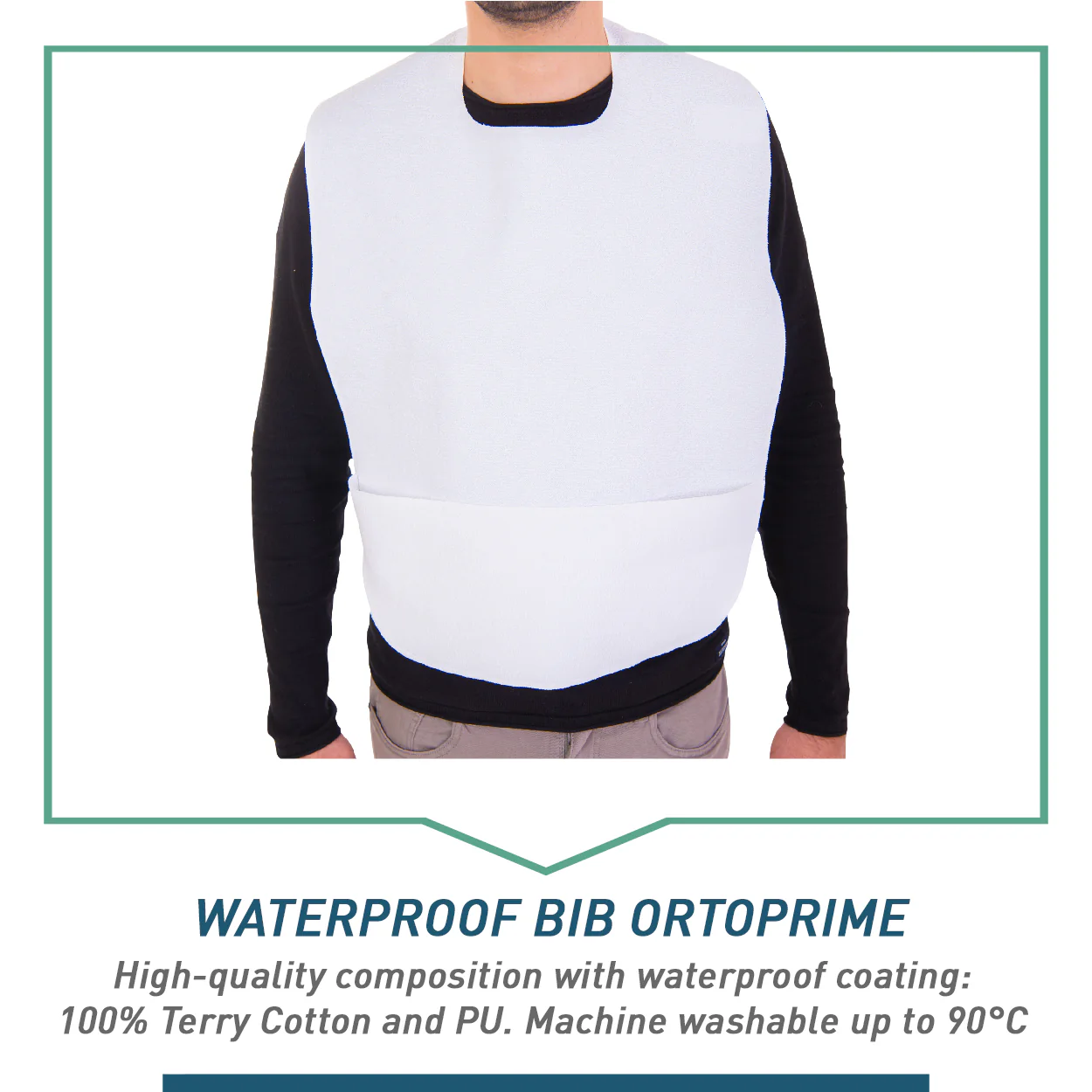 Wasserdichte Erwachsenen-Lätzchen aus Frottee | Packung mit 3 Einheiten - Image 5