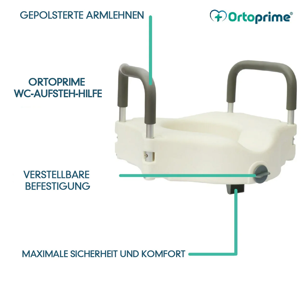 WC-Erhöher 12 cm mit gepolsterten Armlehnen - Image 11